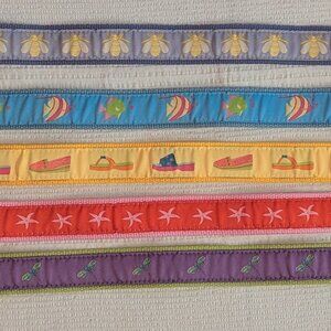 Bundle of 5 embroidered Douglas Paquette belts size large